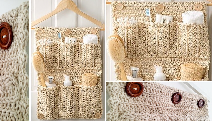 Crochet Bathroom Door Organizer (Patterns)