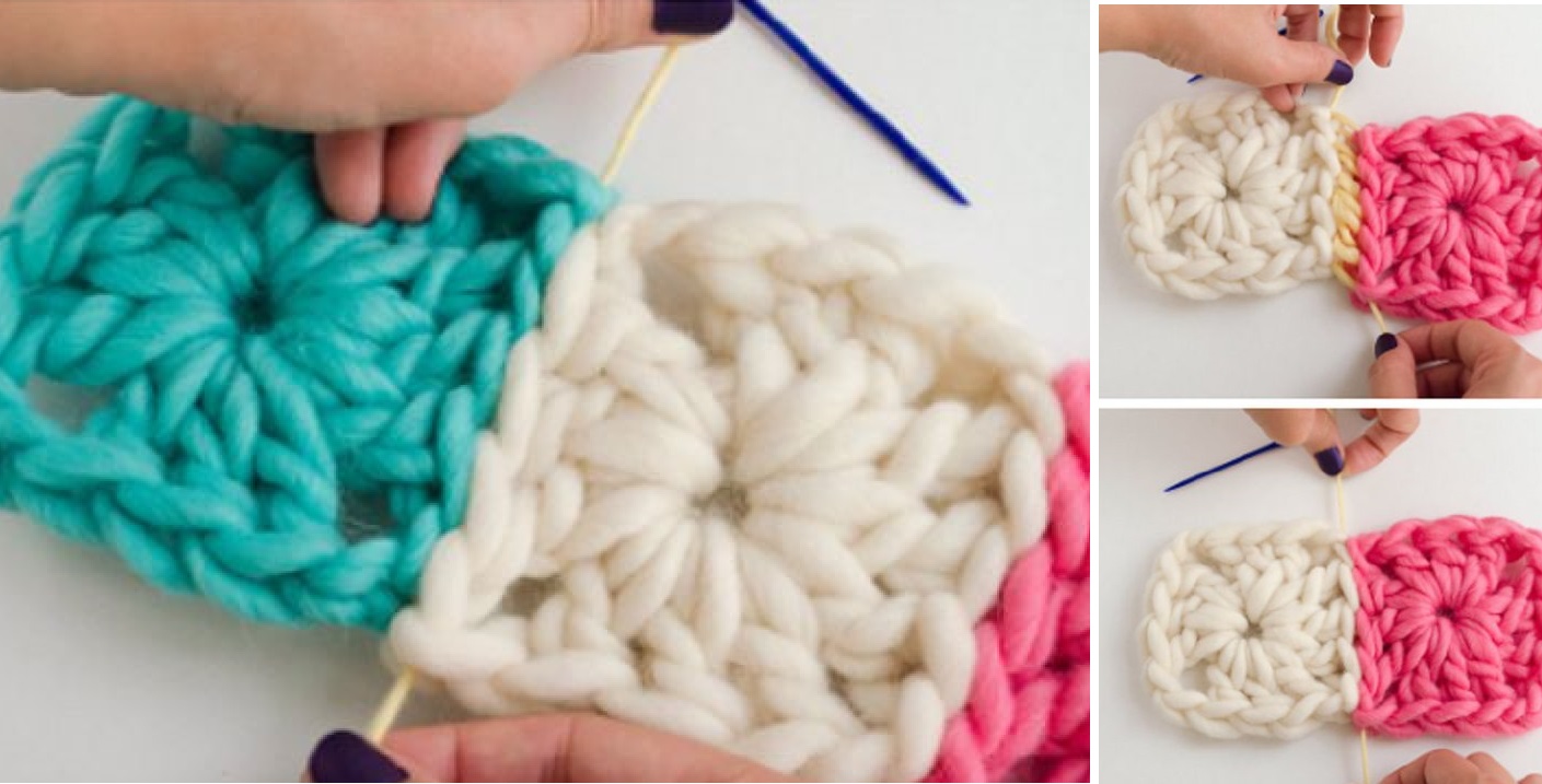 How to join Granny Squares with an invisible seam