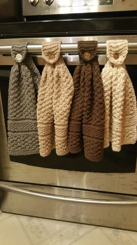 Knitted Hanging Kitchen Towels