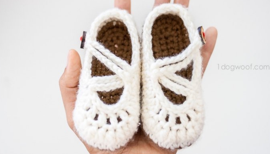 crochet mary jane slippers