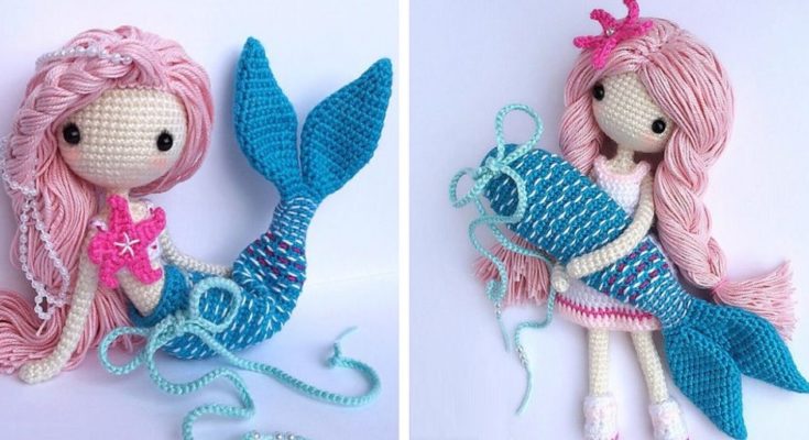amigurumi mermaid doll crochet pattern