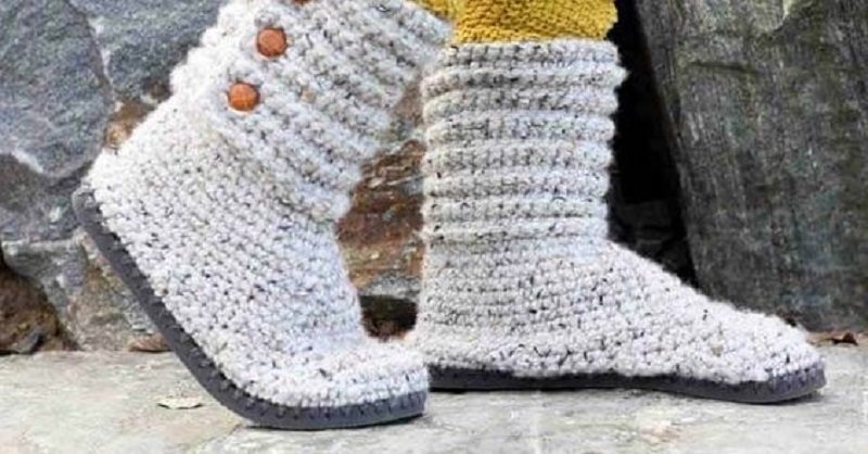 Crochet Boots with Flip Flops (Free pattern)