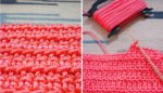 Use nylon rope from home depot to crochet outdoor rug