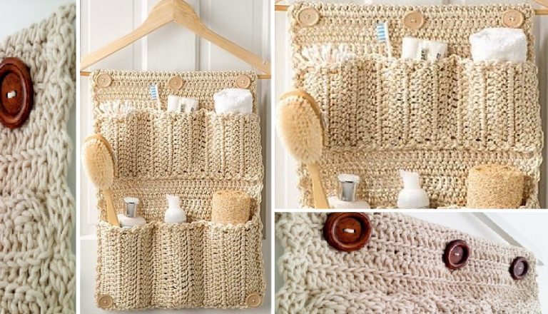 Crochet Bathroom Door Organizer (Patterns) – The Craft Chair