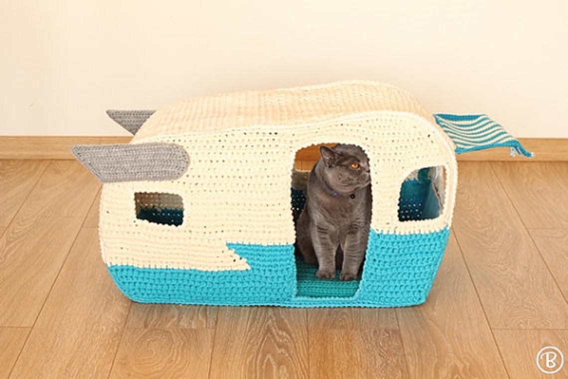 Crochet Kitty Camper House Idea