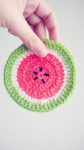 Crochet Summer Watermelon Coasters (Free Pattern)