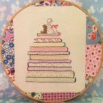 Pile of Books Embroidery