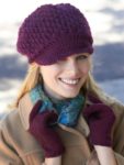 Purple Beanie With Brim