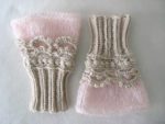 Two Tone Knit Handwarmers