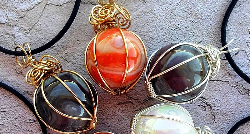 You Won't Lose Your Marbles With This Wrapped Pendant Tutorial