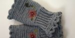 Hand Warmers With Flower Embroidery