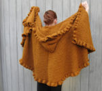 Ruffled Cape With Hood