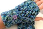 Crochet Puff Stitch Fingerless Gloves