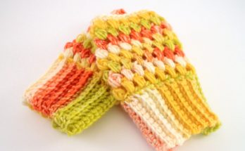 Crochet Puff Stitch Fingerless Gloves