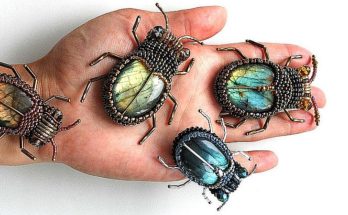 Beautiful Bead Embroidered Bugs