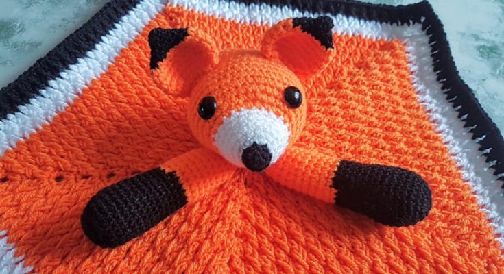 Crochet Fox Security Blanket - Free Pattern