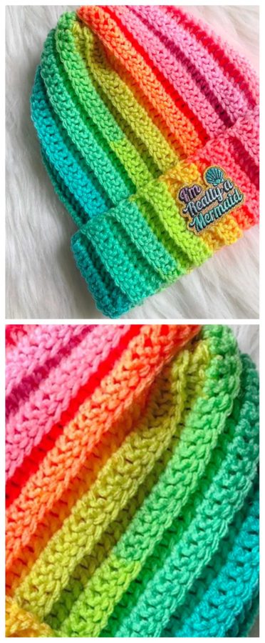 Rainbow Beanie - Free Crochet Pattern