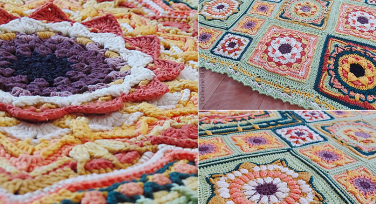 Sunflowers Blanket - Free Crochet Pattern